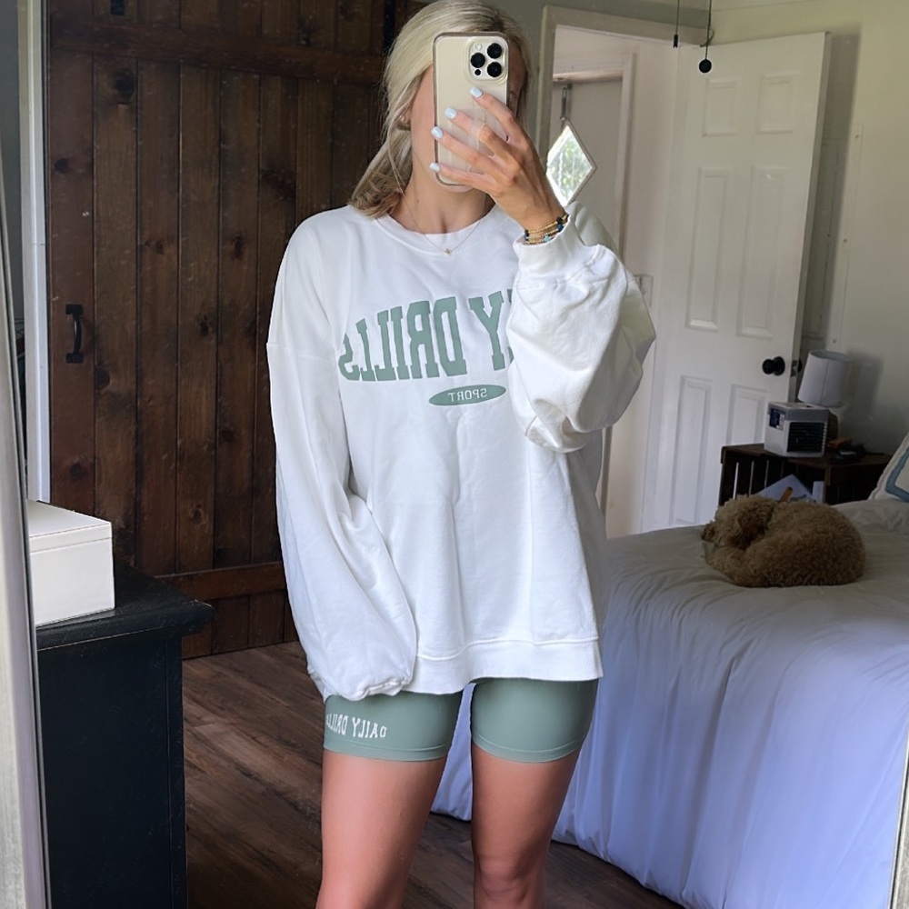White Daily Drills Sweatshirt. Worn once!